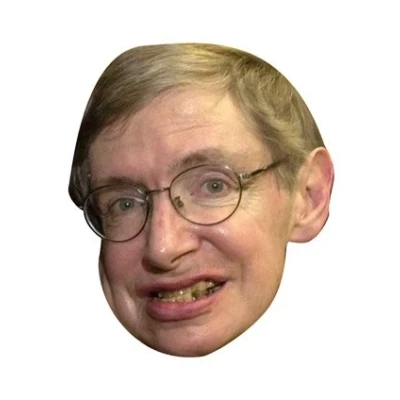 Image of FoxyPrinting Stephen Hawking Celebrity Cardboard Party Face Mask Fancy Dress