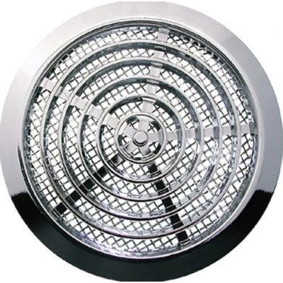 Image of MINI Circle Air Vent Grille Cover 80mm(3.15inch) Ducting CHROME Finish Ventilation High Quality ABS Plastic