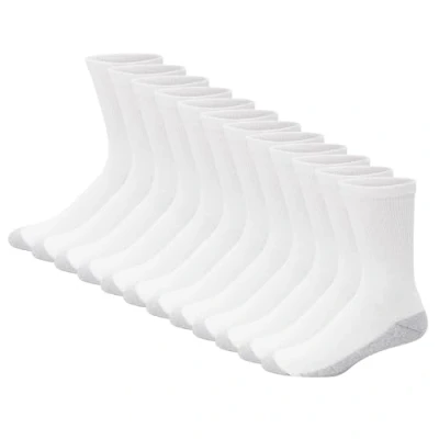 Image of Hanes Men`s Big Tall Crew Socks, 144V12, 12 14, White