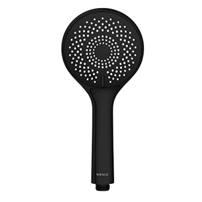 Image of Watersaving Shower Head Matte Black Universal Hand with Water Saving System and 3 Jet Types