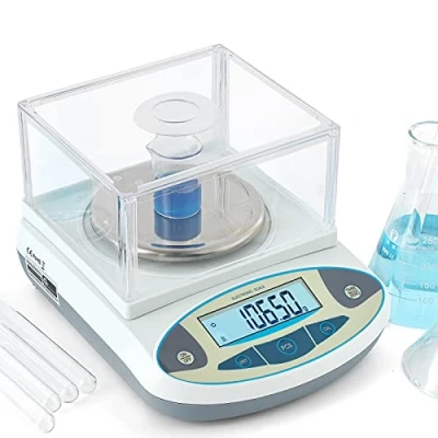 Image of CGOLDENWALL Lab Digital Scales 0.01g Precision Analytical Electronic Balance Jewelry Kitchen Weighing Scale Calibrated &amp; Ready to Read (2000g, 0.01g)