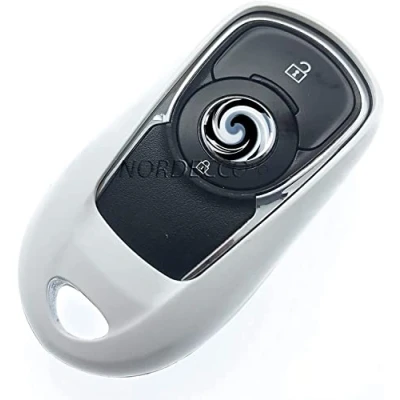 Image of PROTEX GLOSSY HARD SHELL Key FOB COVER Compatible With Car For OPEL VAUXHALL INSIGNIA KEYFOB MK 2 2017 2018 B MARK SMART GRAND SPORT (White)
