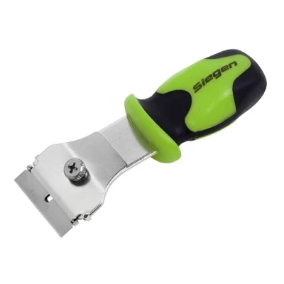 Image of Siegen S0883 Razor Scraper with Comfort Grip Stubby Display Box of 12
