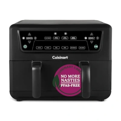 Image of Cuisinart XXL Air Fryer with Dual Zones PFAS FreeChemical free cooking Fry, Roast, Grill, Bake, Dehydrate, Max Crisp, and Keep Warm drawers 2 x 5.2L cook 8+ portionsDishwasher Safe