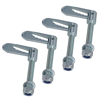 Image of AB Tools Antiluce Drop Catch Anti Luce Fasteners M12 x 75mm Tail Gate Trailers Gates 4pc