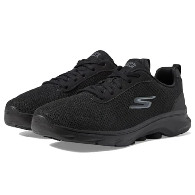 Image of Skechers Womens Go Walk 7 Clear Path Low Top Sneaker, Black, 5 UK