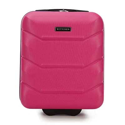Image of WITTCHEN Travel Collection Small Suitcase Hand Luggage Cabin ABS Two Wheels Telescopic Handle Size S Pink
