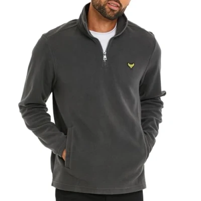 Image of Threadbare &#039;Blade&#039; Men&#039;s Quarter Zip Outdoors Pullover Fleece Sweatshirt, Charcoal, 2XL