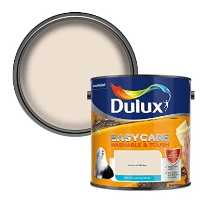 Image of Dulux 5293158 Easycare Washable &amp; Tough Matt Emulsion Paint For Walls And Ceilings Natural Wicker 2.5L
