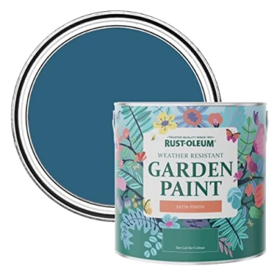 Image of Rust Oleum Blue Mould Resistant Garden Paint In Satin Finish Cobalt 2.5L