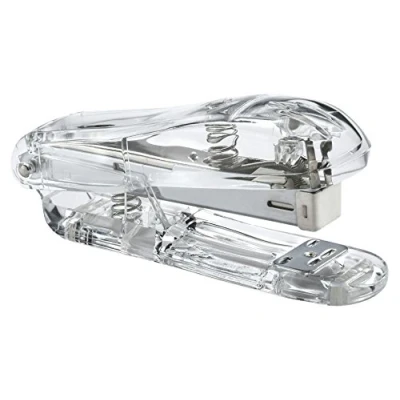 Image of OSCO Clear Acrylic Stapler 10 Sheet Capacity Transparent H5.4 x W3.3 D12.6 cm