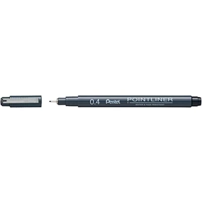 Image of Pentel Pointliner 0.4mm Black Pack of 12