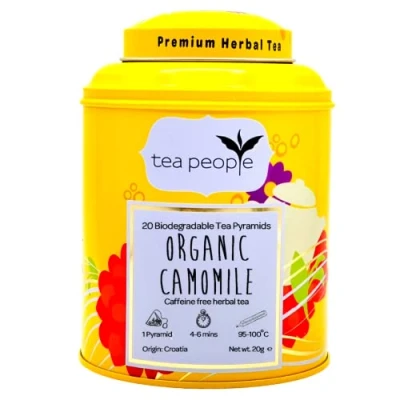 Image of Tea People Organic Camomile Pyramids in a Tin Caddy (Pack of 20)
