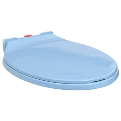 Image of vidaXL Durable Soft Close Toilet Seat in Blue Quick Release for Easy Cleaning Universal Fit with Adjustable Hinges