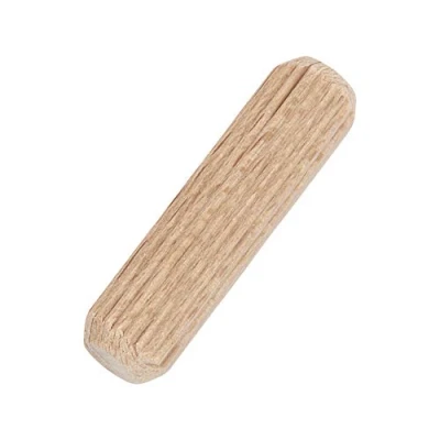 Image of Trend Beech Wood Dowels, Pack of 50, 8mm Diameter x 30mm Length, Grooved for Efficient Gluing MDF &amp; Chipboard Joinery, DWL/2/50