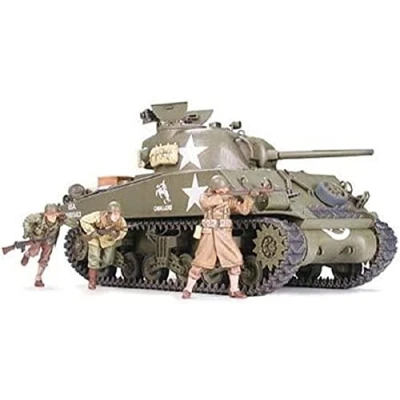 Image of Tamiya TM35250 1:35 WWII US Sherman M4A3 Spä Military 300035250 1 75mm Late (9), Model, Plastic, Assembly Kit, Detailed Replica, Green, S