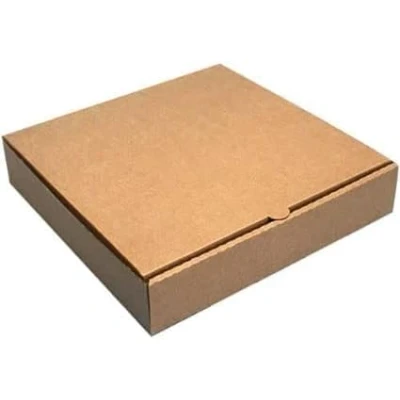 Image of Pizza Style Takeaway Postal Box Vinyl LP Shipping Mailing Carton (BROWN) (14&quot;)