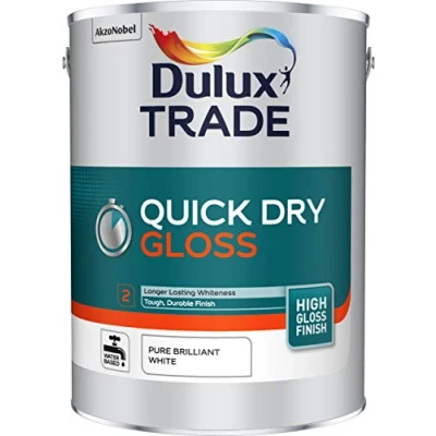 Image of Dulux Trade Quick Dry Gloss 5L Pure Brilliant White