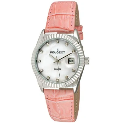 Image of PP Peugeot Women&#039;s Analogue Quartz Watch with Leather Calfskin Strap 3045PK