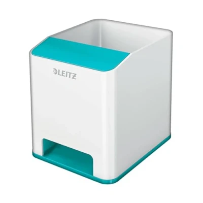 Image of Leitz WOW Sound Pen Holder, Ice Blue
