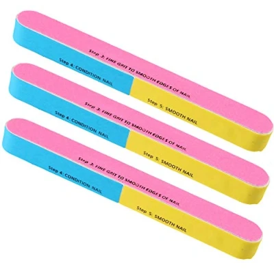 Image of 7 in 1 Nail File buffer assorted grit salon buffing (3x files)