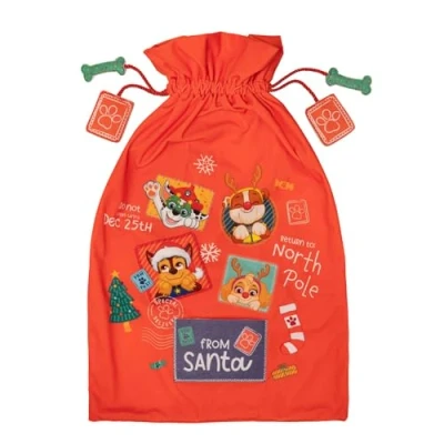 Image of Widdop Paw Patrol Christmas Sack For Presents 62cm x 52cm Xmas Gifts Stocking Chase Skye Marshall