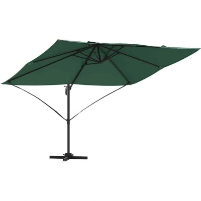 Image of vidaXL Green Cantilever Umbrella Polyester fabric and metal frame