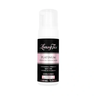 Image of Loving Tan Platinum Mousse, Dark Streak Free, Natural Looking, Professional Strength Sunless Tanner 5+ Self Applications per Bottle, Cruelty Naturally Derived DHA 3.3 Fl Oz