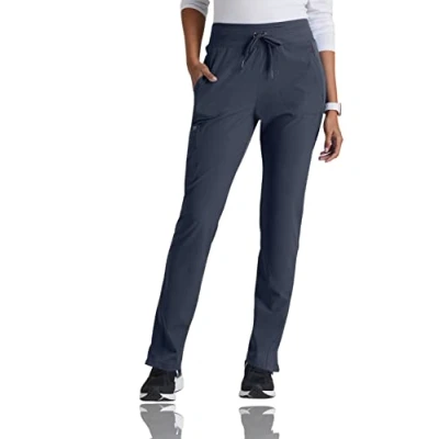 Image of BARCO One Women&#039;s Uplift 5 Pocket Slim Leg Scrub Pant, Steel, S