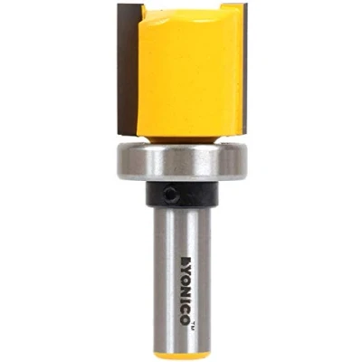 Image of Yonico 14133 Flush Trim Template Router Bit, Diameter: 1 1/8&quot;, Cutting Height 1/8&quot; 1/2&quot; Shank
