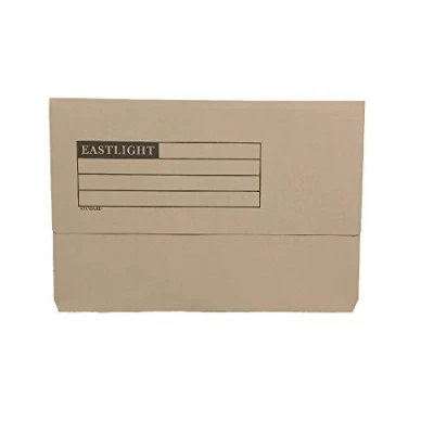 Image of ValueX Document Wallet Lightweight, Half Flap Foolscap, Buff Colour, Pack of 50
