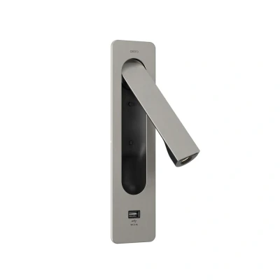 Image of Keta USB Matt Nickel Reading Light Astro