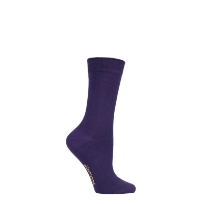Image of 1 Pair Purple Rain Colour Burst Bamboo Socks with Smooth Toe Seams Ladies 4 8 SOCKSHOP