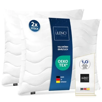 Image of LILENO HOME Cushion 80 x cm [Set of 2] Hard with 1 g Filling Decorative Zip for Adjustment Washable up to 95 Degrees Sofa and Bed