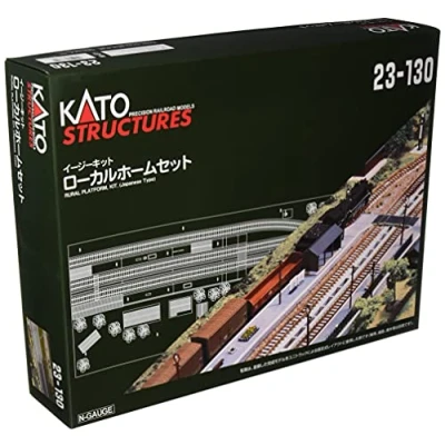 Image of Kato 23 130 Rural Straight Station Platforms Set (Pre Built) N Gauge