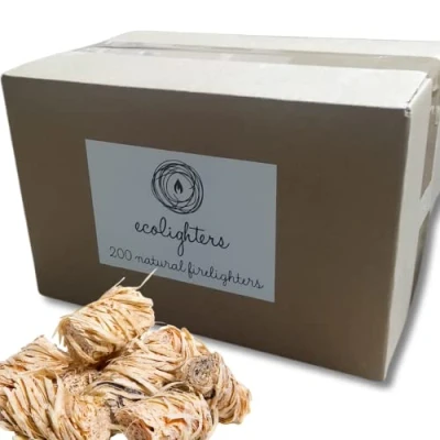Image of natural Firelighters for wood burners, 200 fire lighters log burner,firelighters Bbq, burners