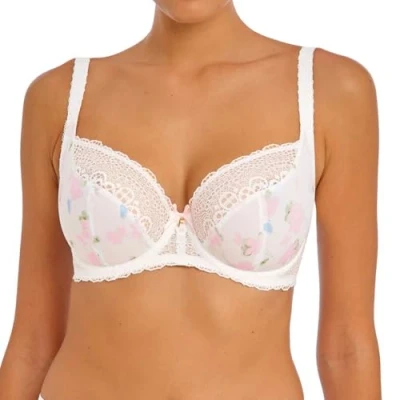 Image of Daydreaming Plunge Bra Flora White 32D