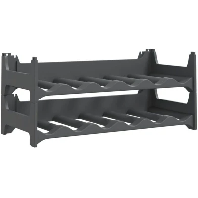 Image of vidaXL Wine Rack for 12 Bottles PP Stackable