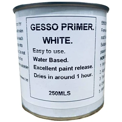 Image of 1 x 250ml White Gesso Primer for Canvas Wood Card Oil/Acrylic Paints Jesso