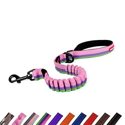 Image of EZYDOG Zero Shock Dog Lead Technology, Absorbing, Leads For Small Dogs, Medium Large Soft Padded Handle, 0.6m (Bubblegum)