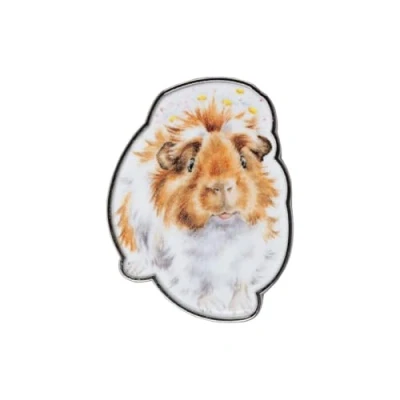 Image of Wrendale Designs &#039;Grinny Pig&#039; Guinea Pig Pin Badge
