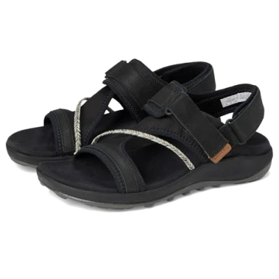 Image of Merrell Terran 4 Backstrap Walking sandals, Women&#039;s, Size: 4, Black Leather and textile