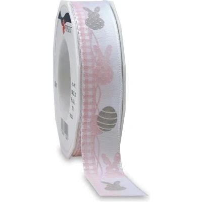 Image of Präsent Eindhoven Printed Ribbon Old Pink 20 m Roll 25 mm width