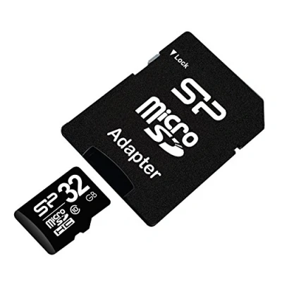 Image of Silicon Power 32 GB Micro SD Card with Class 10 Adaptor for Smartphone