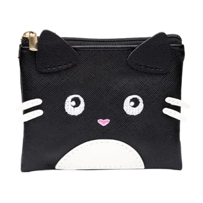Image of Puckator Feline Fine Cat Shaped Purse Ladies Women&#039;s Womens Slim Purses Wallets Wallet for Women Coin Pouch Men Card Holder with Zip Small Cash Bag Bags UK