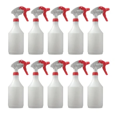 Image of Avern Large 750ml Spray Bottles Plastic For Cleaning Solutions Gardning &amp; Home Use Gardening, Plant, Water, Durable Trigger Sprayer, Refillable Mist Bottle Heavy Duty (Red, 10 Pack)