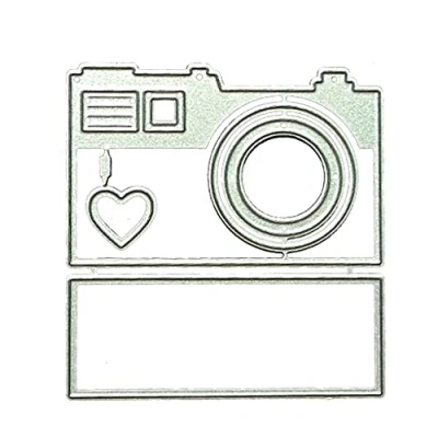 Image of Camera Metal Cutting Dies Stencil Scrapbooking Album Paper Card Template Mold Embossing Craft Decoration