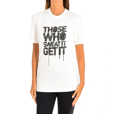 Image of Zumba Womenss sports t shirt with sleeves Z2T00162 White Cotton Size Small