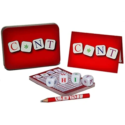 Image of Bawdy Games C*NT The Outrageous Four Letter Swear Word Dice Game Funny Swearing Rude Gift Idea for Him, Her, Birthday, Pub, Stag, Hen, Parties, Fun &amp; Laughter! NSFW