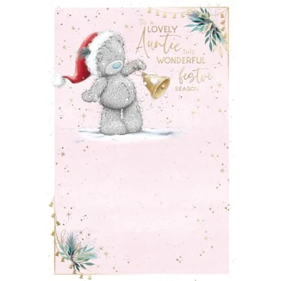 Image of Me To You Tatty Teddy Christmas Card A Lovely Auntie 6 x 9 ins Official Collection